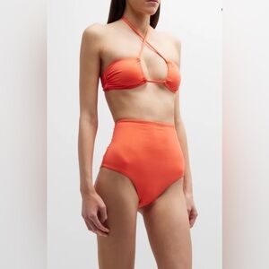 BONDI BORN Anna bikini top and Lani High-Waisted Bikini Bottoms